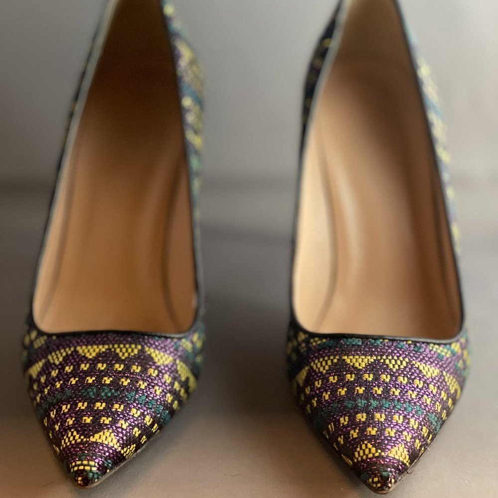 JCrew Collection Elsie Fabric Heels in Retro Lemon